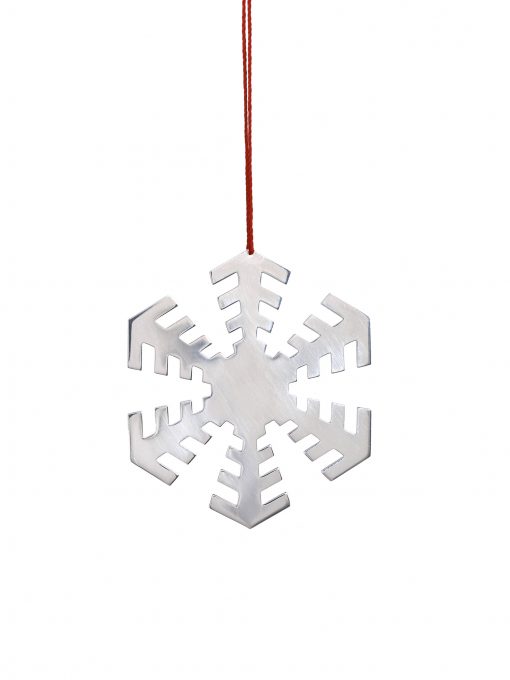 Silver 'Disco' Snowflake Decoration