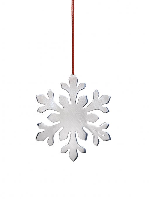 Silver Flowery Snowflake Decoration