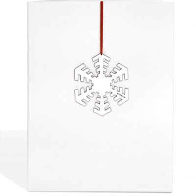 Silver 'Disco' Snowflake Decoration Card