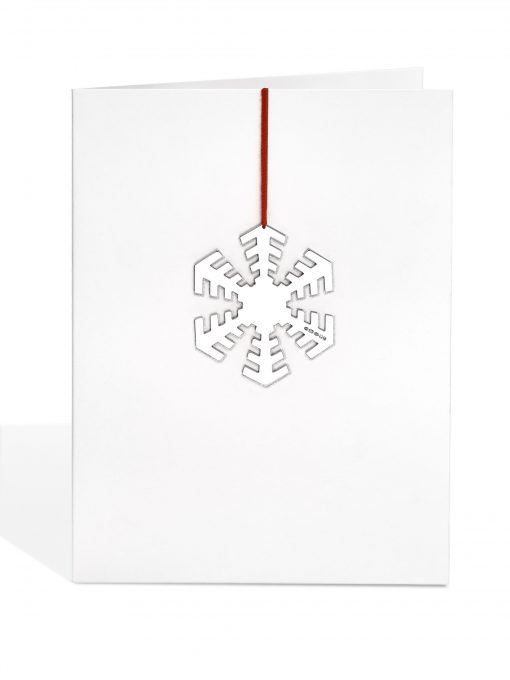 Silver 'Disco' Snowflake Decoration Card