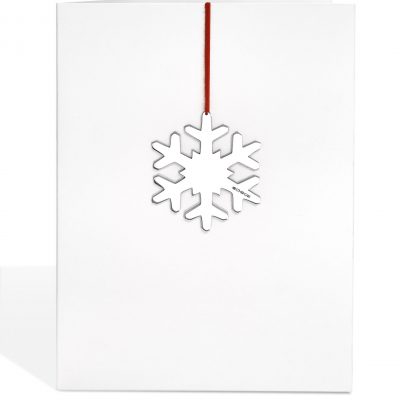 Silver Snowflake Decoration Card