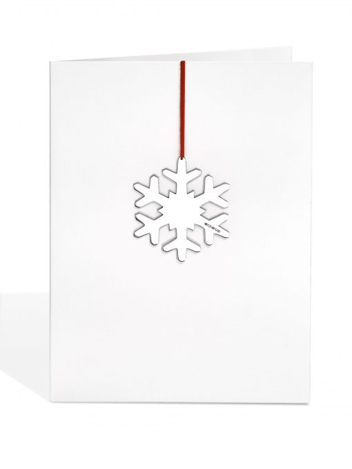 Silver Snowflake Decoration Card